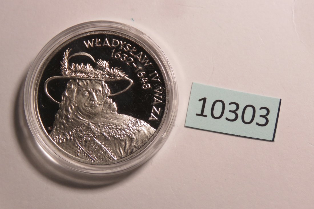 10303 Polen 1999 - 10 zt - Wladislaw IV Wasa Porträt - SILBER