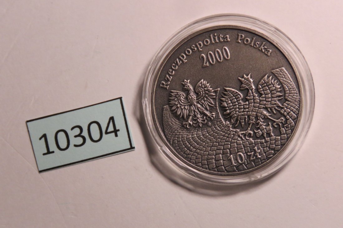  10304 Polen 2000 - 10 zt - 30 Jahre Grudnia - SILBER   