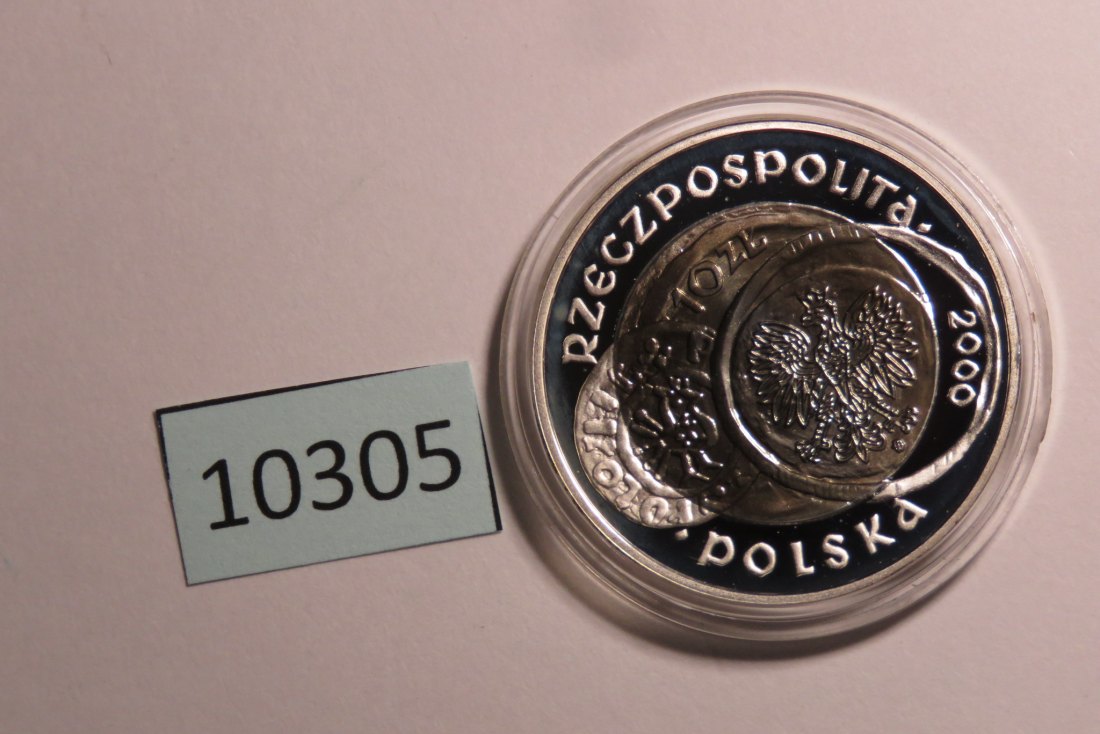  10305 Polen 2000 - 10 zt - 1000 Jahre Gniezno - SILBER   