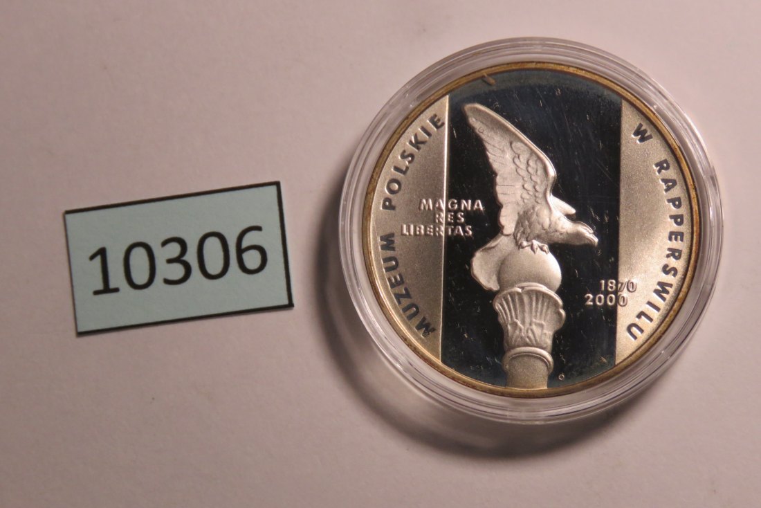 10306 Polen 2000 - 10 zt - Adler auf Säule - SILBER