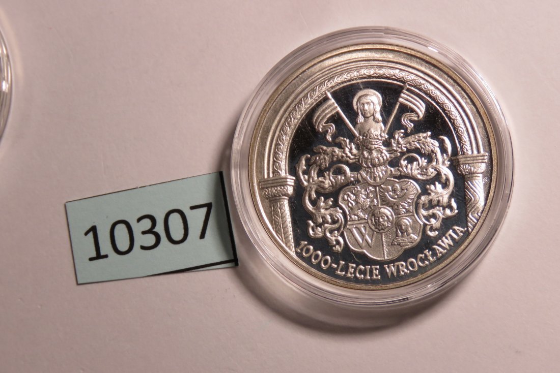  10307 Polen 2000 - 10 zt - 1000 Jahre Breslau - SILBER   