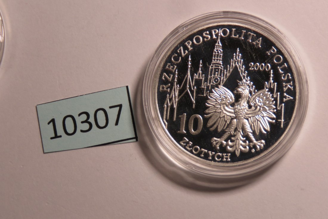  10307 Polen 2000 - 10 zt - 1000 Jahre Breslau - SILBER   