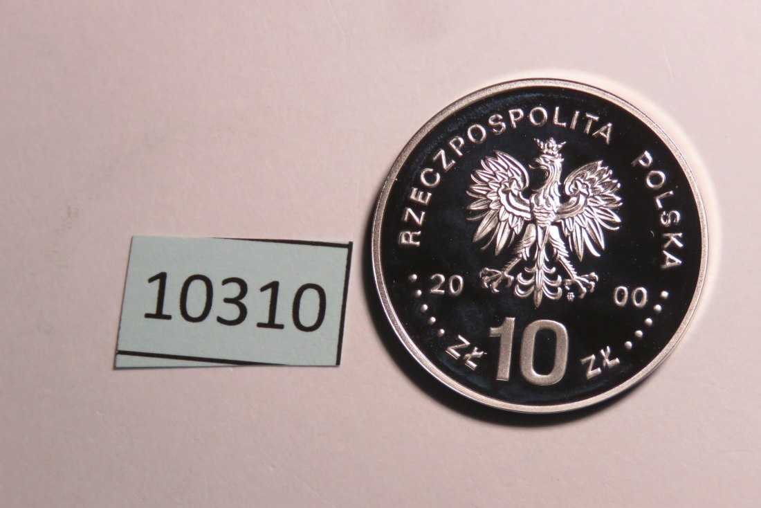 10310 Polen 2000 - 10 zt - Jan II Kasimir Porträt - SILBER   