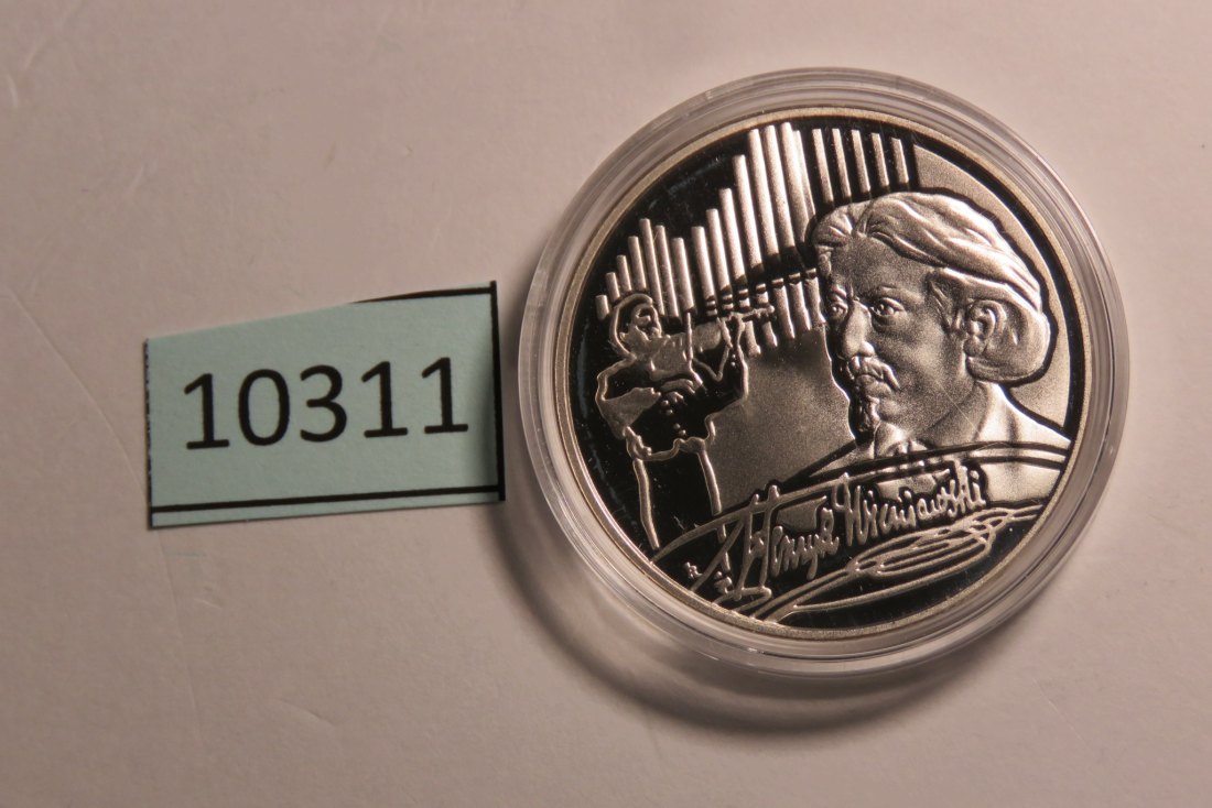  10311 Polen 2001 - 10 zt - Wieniawski - SILBER   