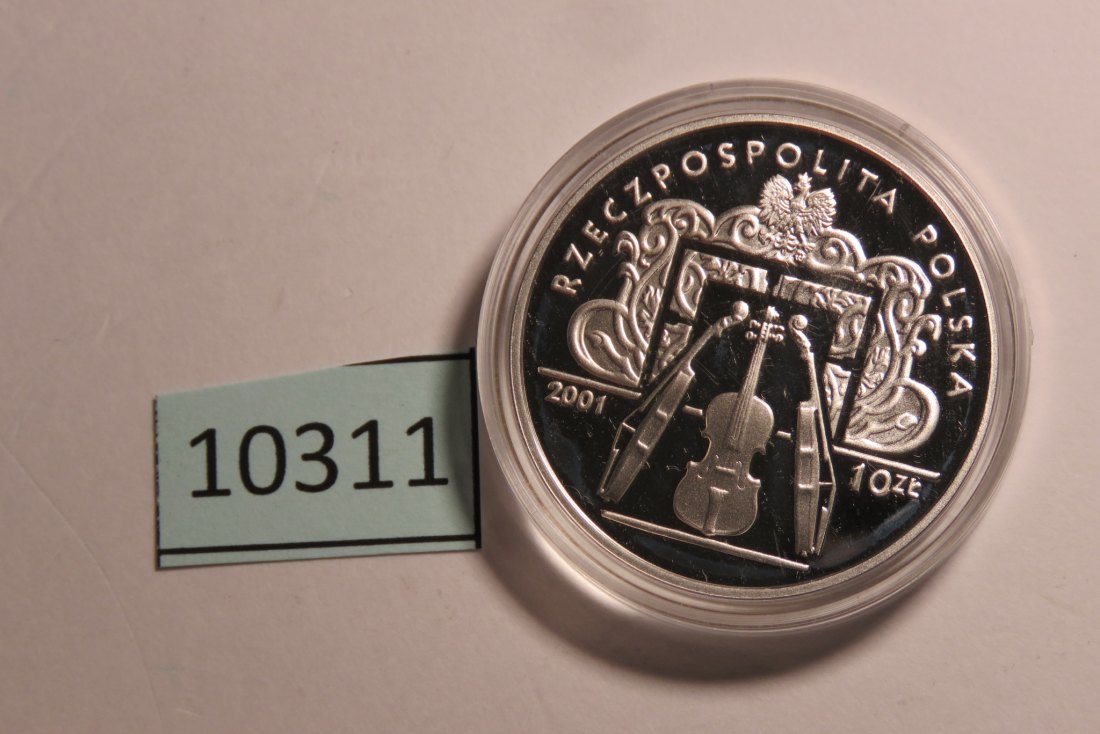  10311 Polen 2001 - 10 zt - Wieniawski - SILBER   
