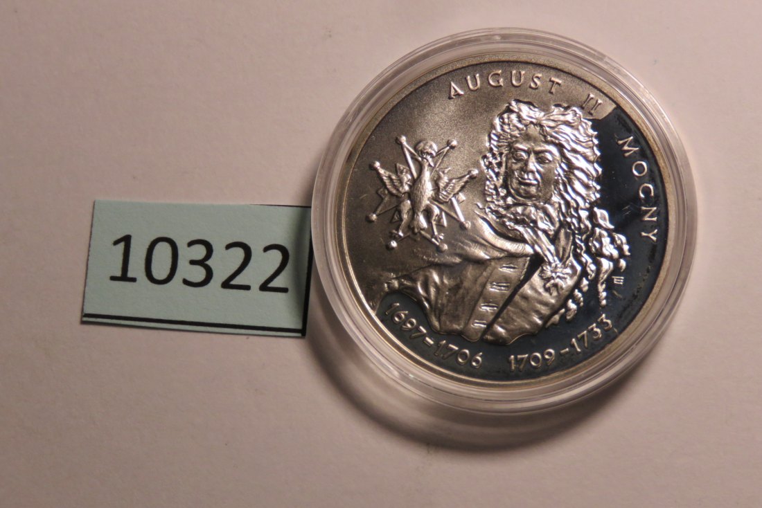  10322 Polen 2002 - 10 zt - August II Mocny - SILBER   