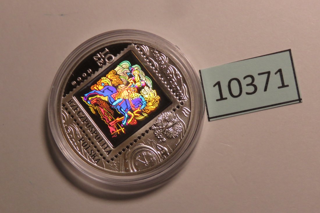  10371 Polen 2008 - 10 zt - Briefmarke - SILBER mit Hologramm   
