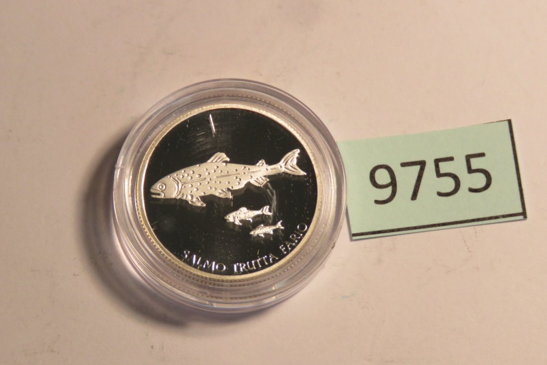  9755  Slowenien 2006  1 Tolar  Fische - SILBER PP   