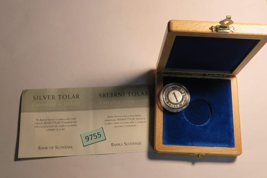  9755  Slowenien 2006  1 Tolar  Fische - SILBER PP   
