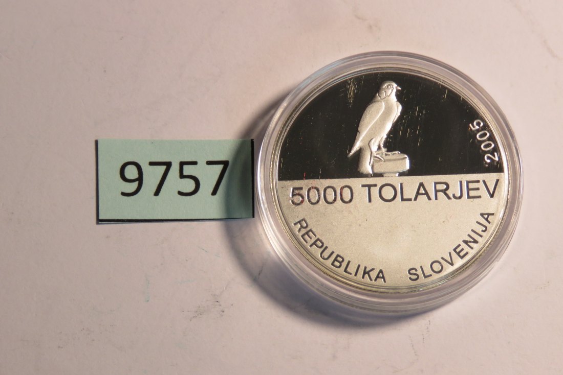 9757  Slowenien 2006  1.000 Tolar  Falke - SILBER PP   