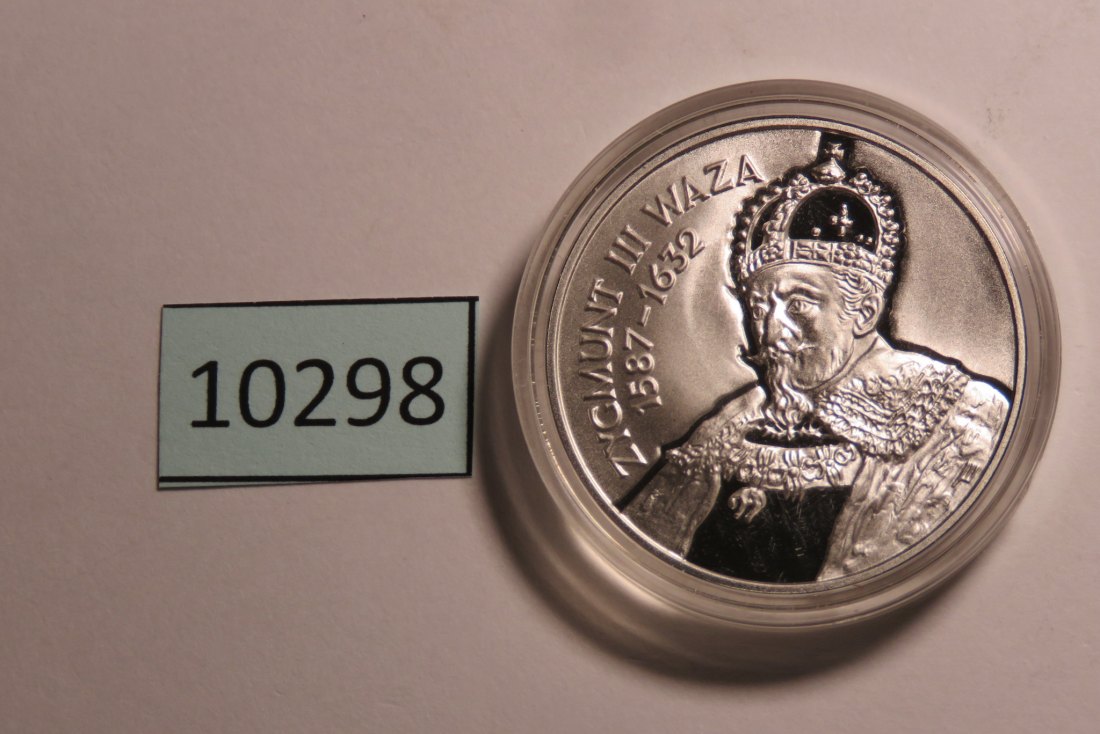  10298 Polen 1998 - 10 zt - Zygmunt III Wasa 1/4 - SILBER   