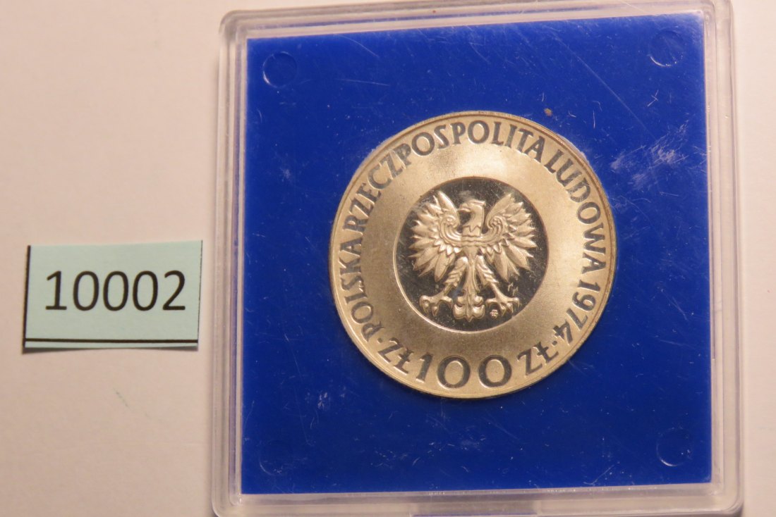  10002 Polen 1974 - 100 zt - Kopernikus - SILBER   