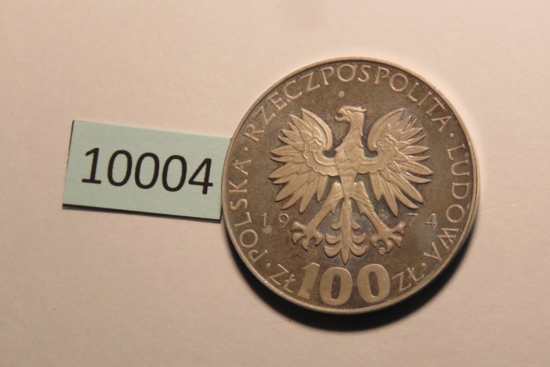  10004 Polen 1974 - 100 zt - Marie Curie - SILBER   