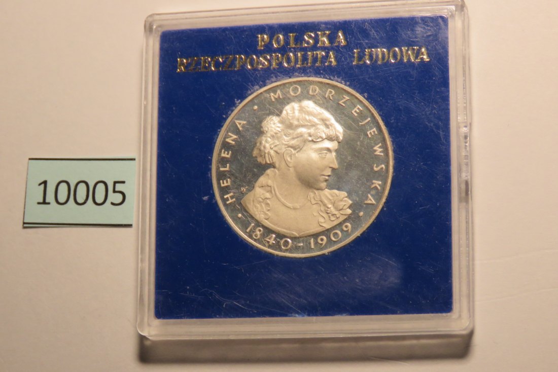  10005 Polen 1975 - 100 zt - Modrzejewska - SILBER   