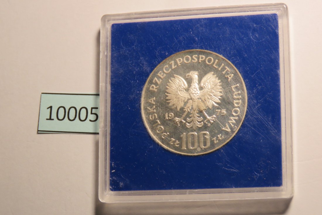  10005 Polen 1975 - 100 zt - Modrzejewska - SILBER   