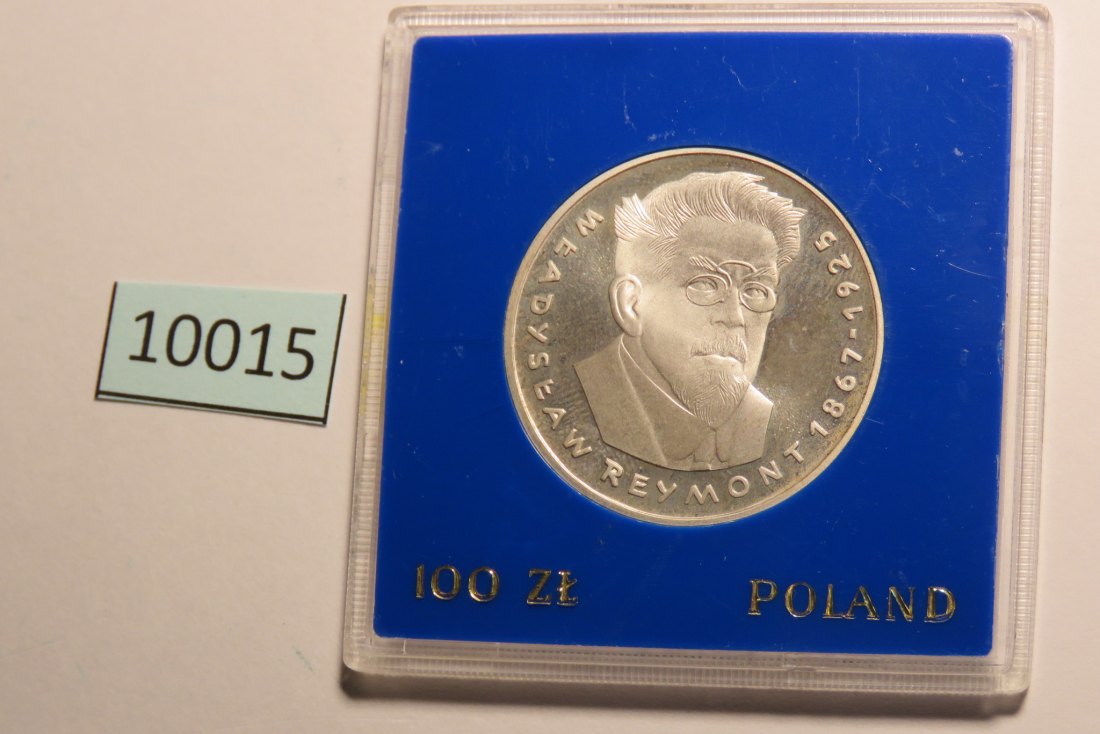  10015 Polen 1977 - 100 zt - Reymont - SILBER   