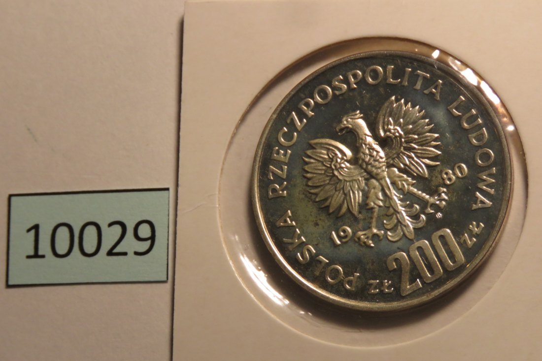  10029 Polen 1980 - 200 zt - Boleslaw I. Chrobry - SILBER   