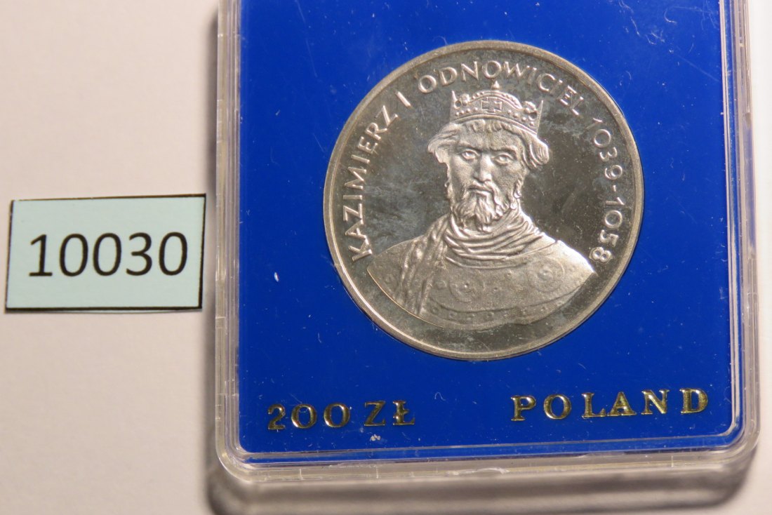  10030 Polen 1980 - 200 zt - Kasimir I. Odnowiciel - SILBER   