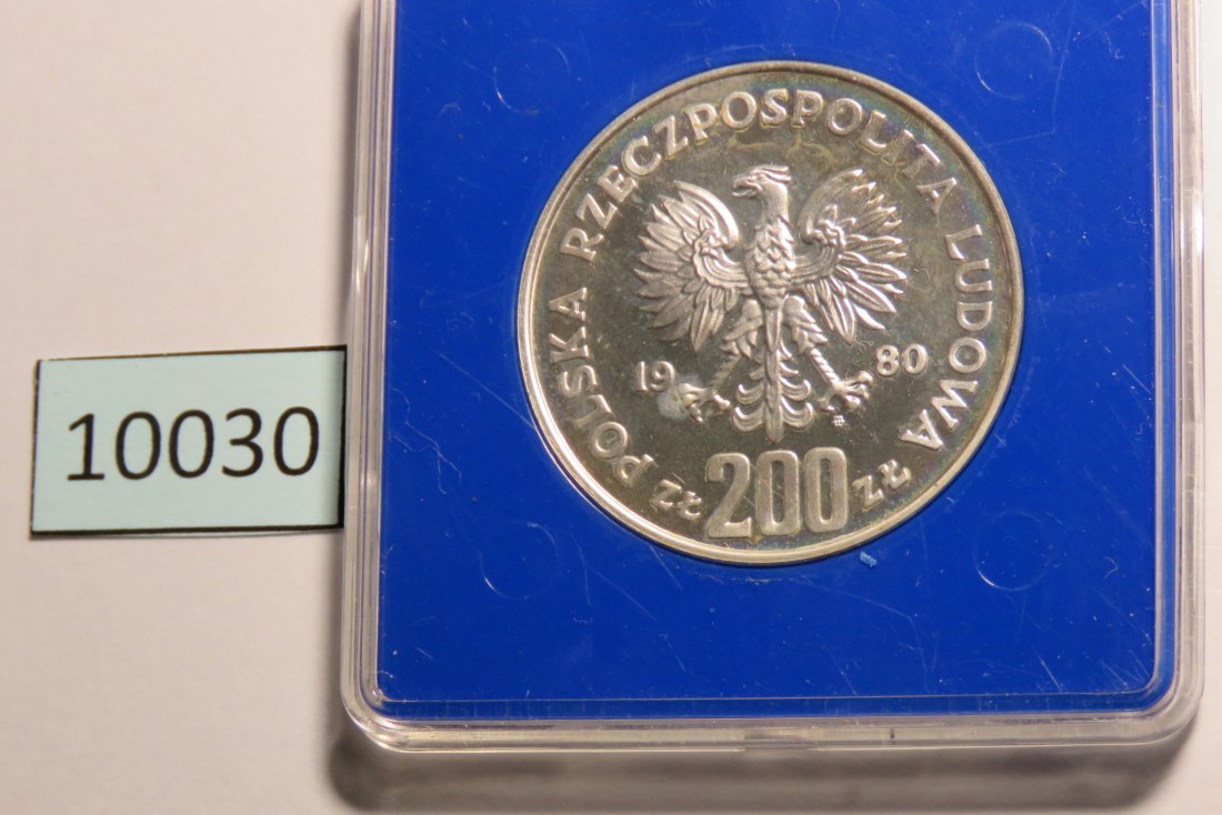  10030 Polen 1980 - 200 zt - Kasimir I. Odnowiciel - SILBER   