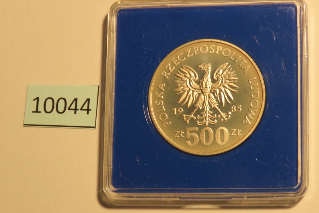  10044 Polen 1985 - 500 zt - 40 Jahre U N O - SILBER   