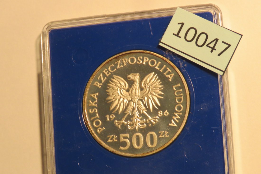  10047 Polen 1986 - 500 zt - Wladislaw I Lokitek - SILBER   