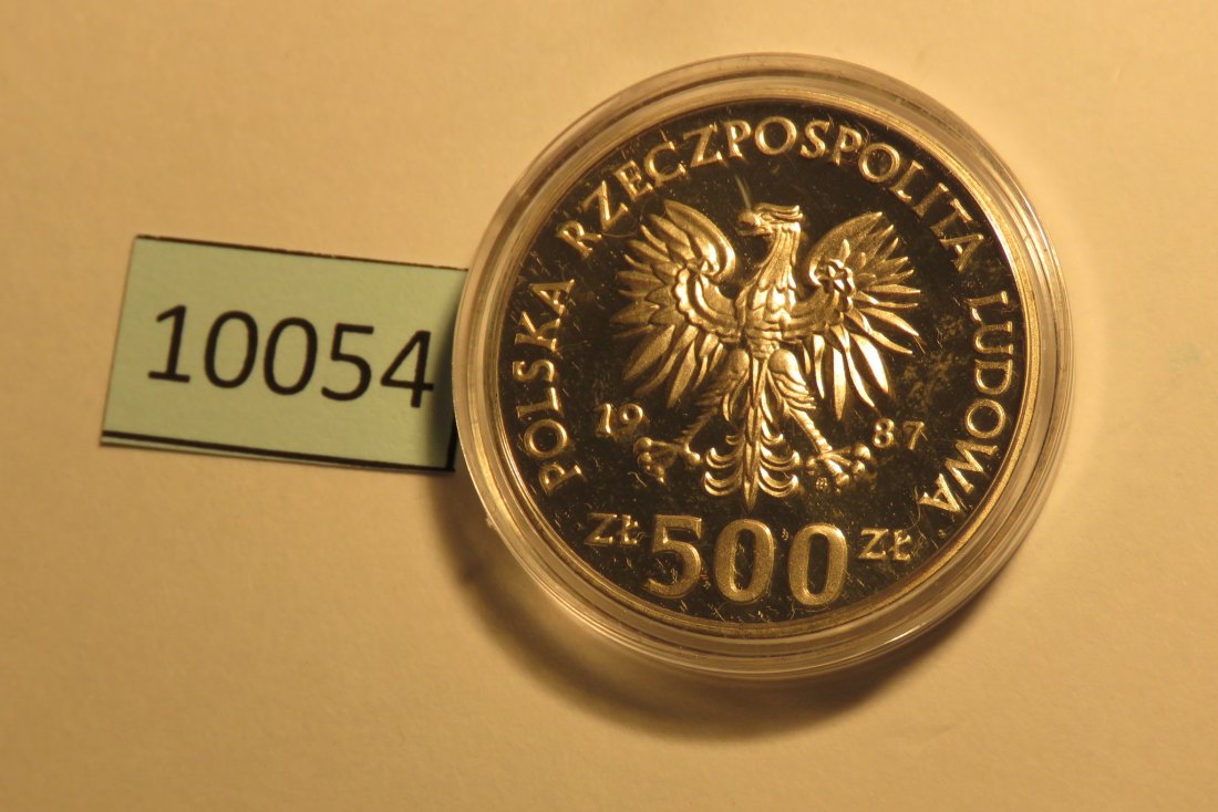  10054 Polen 1987 - 500 zt - Olympia Reiten - SILBER   