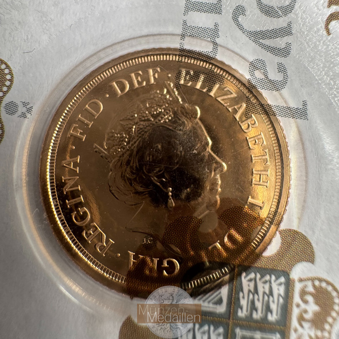  Vereinigtes Königreich ½ Sovereign Elizabeth II 2022 MM-Frankfurt KM#2338 Feingold: 3,658g   