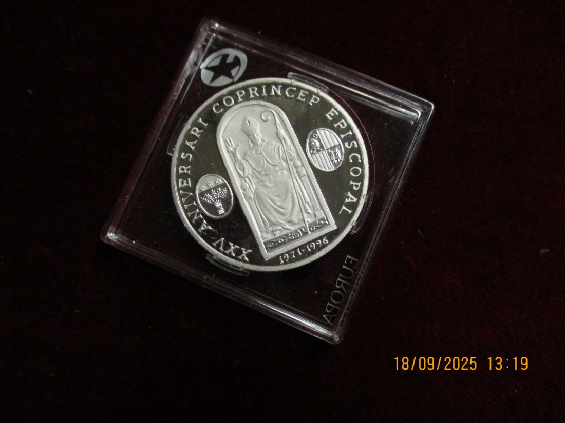 Andorra 10 Diners 1996  Silber 925er Gewicht: 31,47 rau   