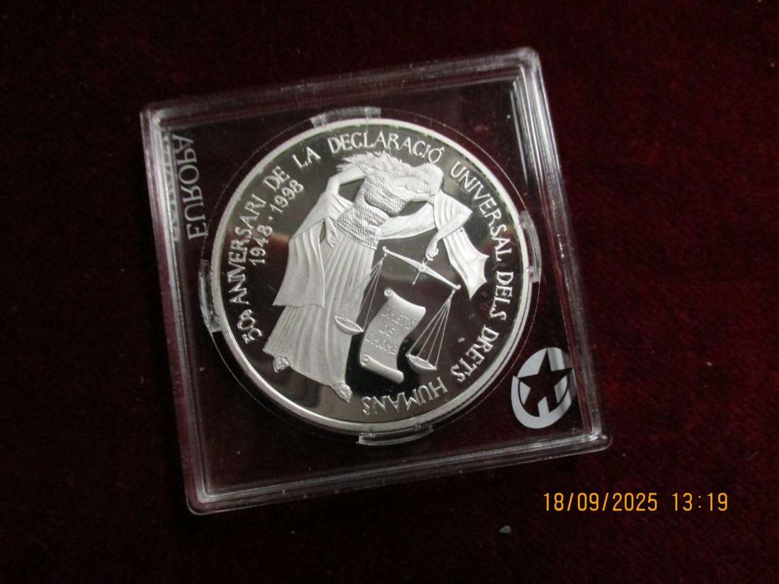  Andorra 10 Diners 1998  Silber 925er Gewicht: 31,47 rau   