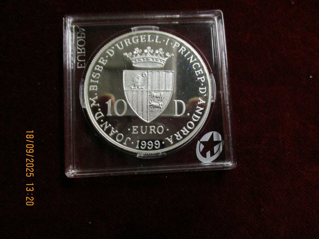  Andorra 10 Diners 1999  Silber 925er Gewicht: 31,47 rau   