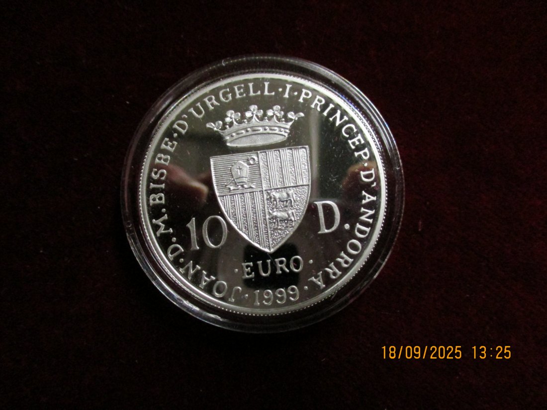  Andorra 10 Diners 1999  Silber 925er Gewicht: 31,47 rau   