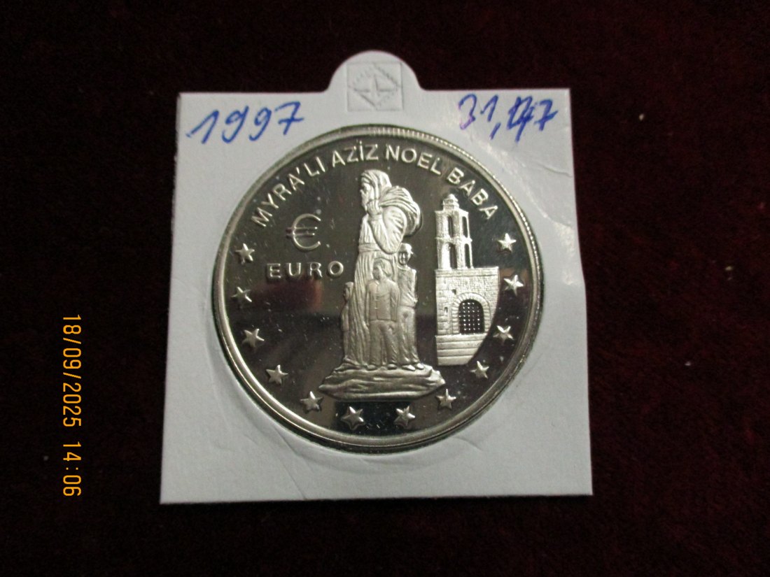  Türkei 1997 - 1.500000 Lira 925er Silber Gewicht: 31,47g   