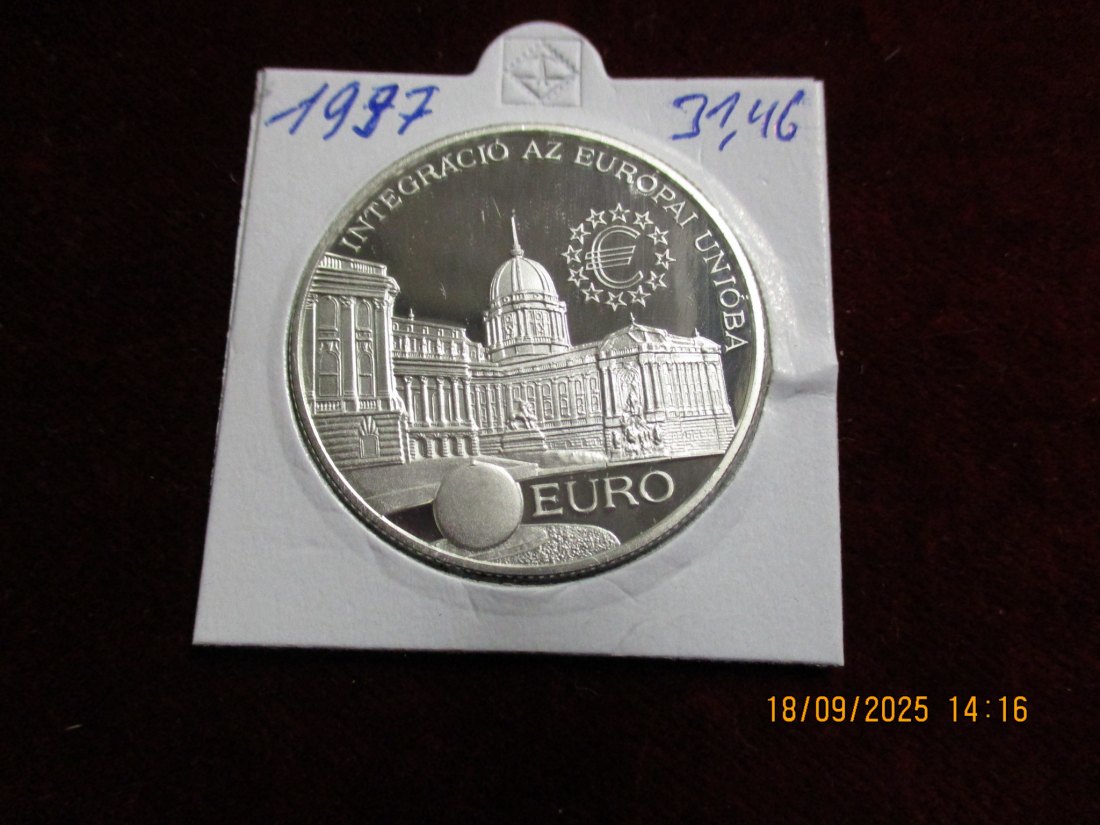  Ungarn 1997 - 2.000 Forint 925er Silber Gewicht: 31,46g   
