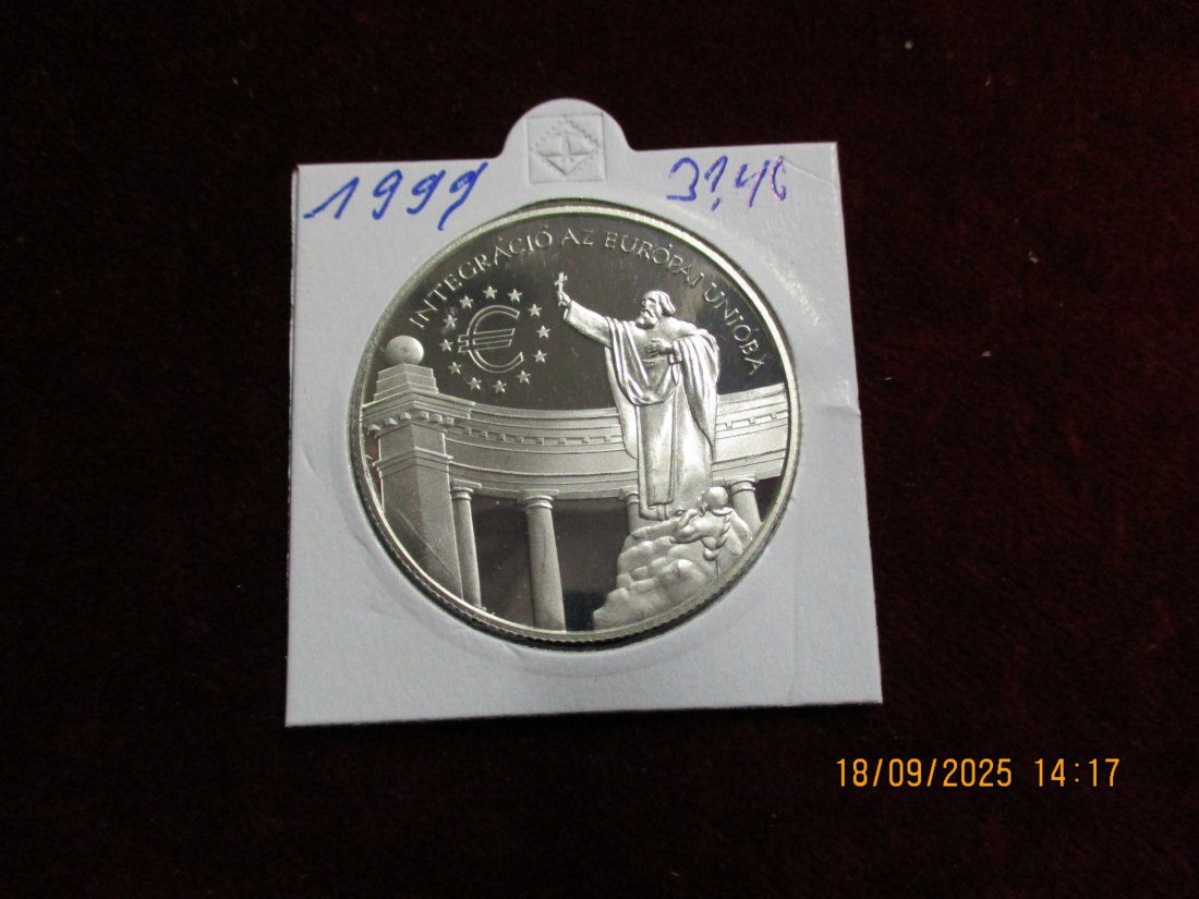  Ungarn 1999 - 3.000 Forint 925er Silber Gewicht: 31,46g   