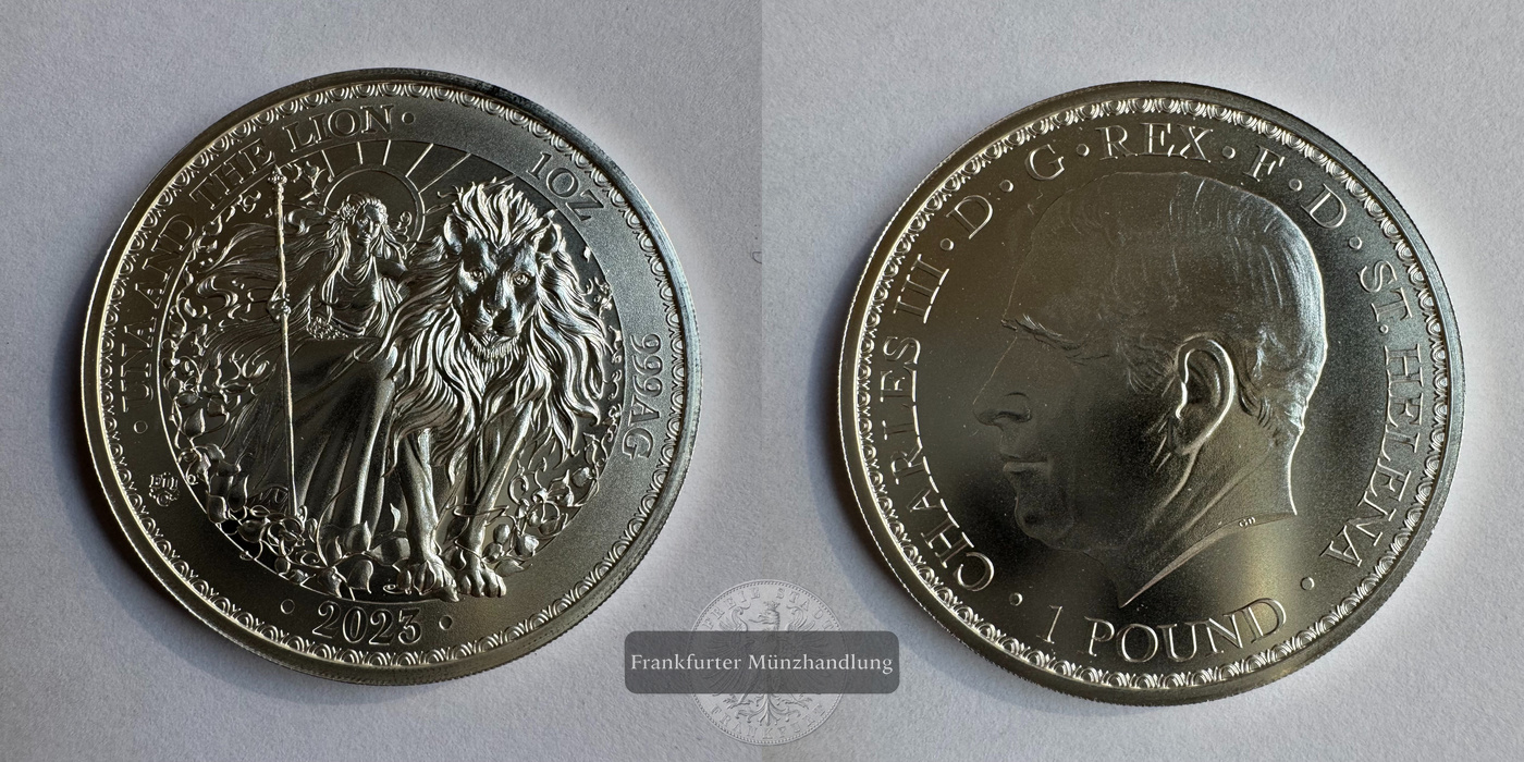  Vereinigtes Königreich 1 Pound Charles III (Una and The Lion) 2023 FM-Frankfurt Feinsilber: 31,1g   
