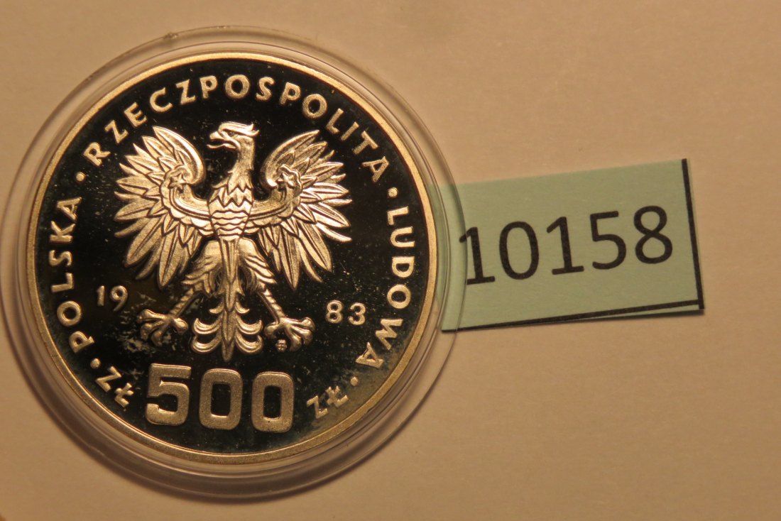  10158 Polen 1983 - PROBA 500 zt - Olympia Sarajewo Eislauf   