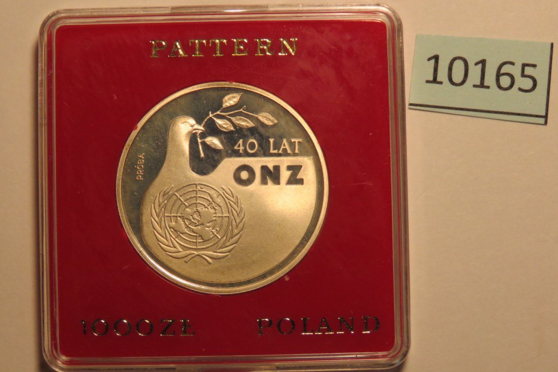  10165 Polen 1985 - PROBA 1000 zt - 40 Jahre U N O   