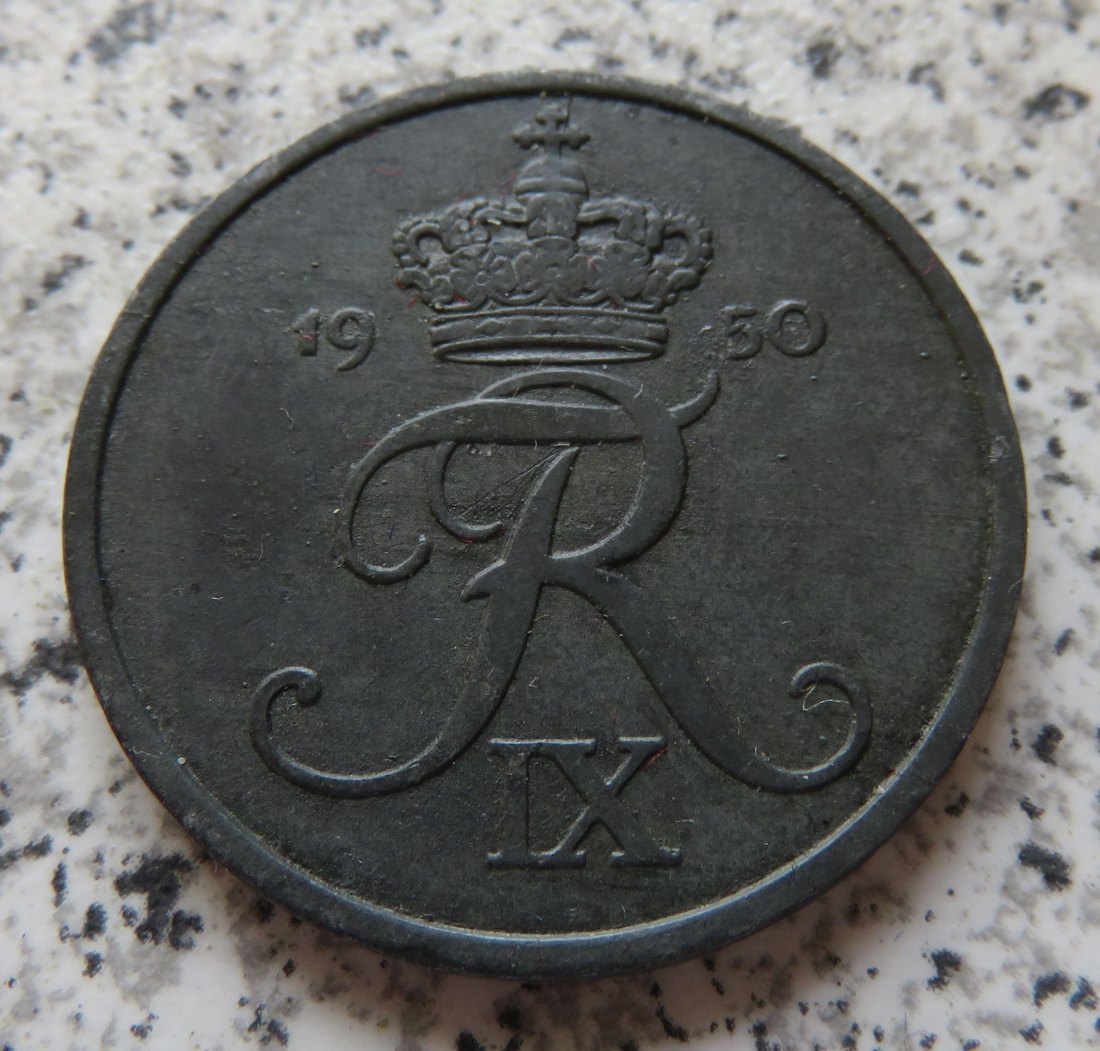  Dänemark 5 Öre 1950 N, bestes Jahr   