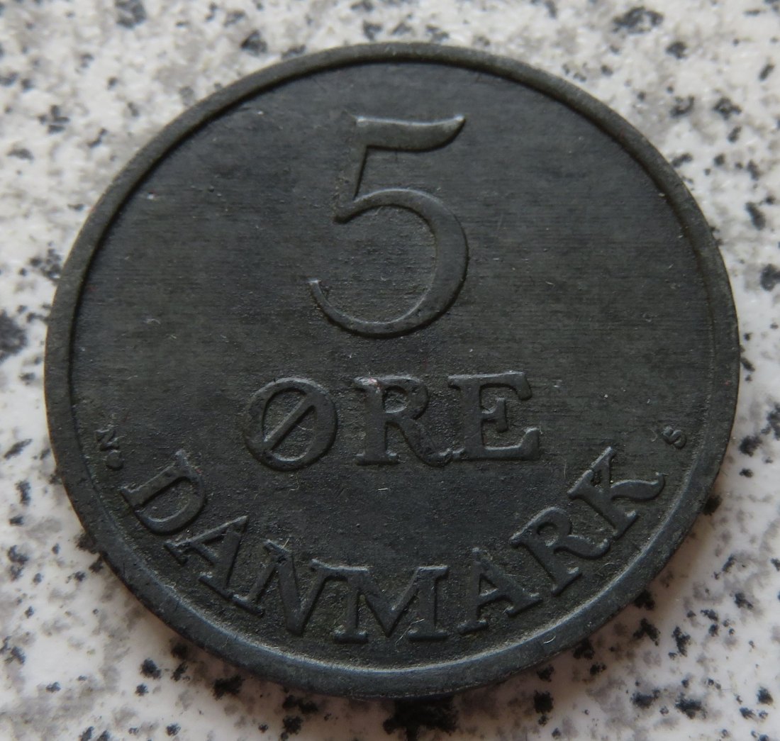  Dänemark 5 Öre 1950 N, bestes Jahr   