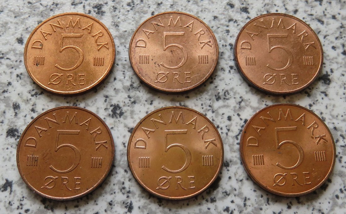  Dänemark 5 Öre 1973 - 1978 S; B, KM 859.1   