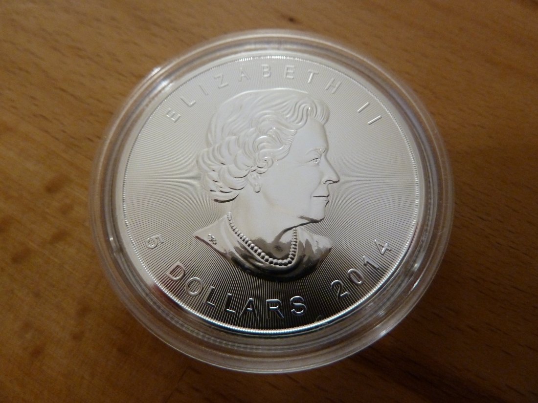  Canada 5 Dollars 2014 Maple Leaf 1 Unze 999,9 Silber Stgl./BU   