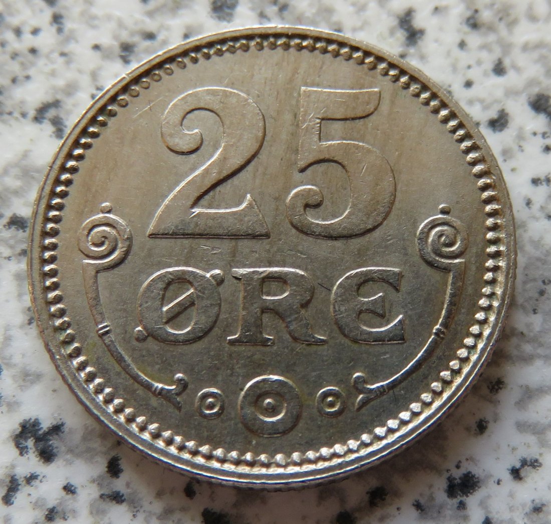  Dänemark 25 Öre 1922, Erhaltung   