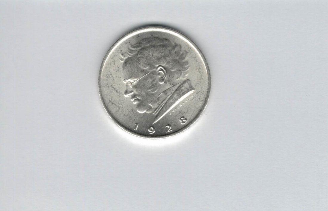  2 Schilling 1928 Franz Schubert 7,68g fein Ag 1. Rep Österreich Spittalgold9800 (2074   