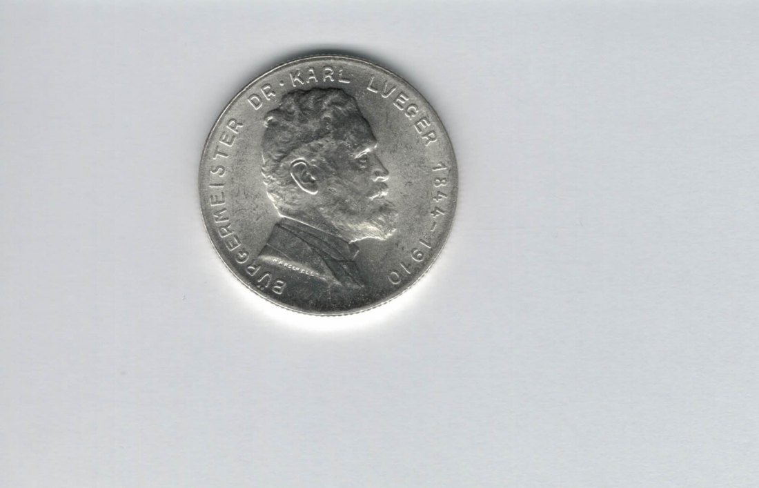  2 Schilling 1935 Karl Lueger 7,68g fein Ag 1. Rep Österreich Spittalgold9800 (2074/7   