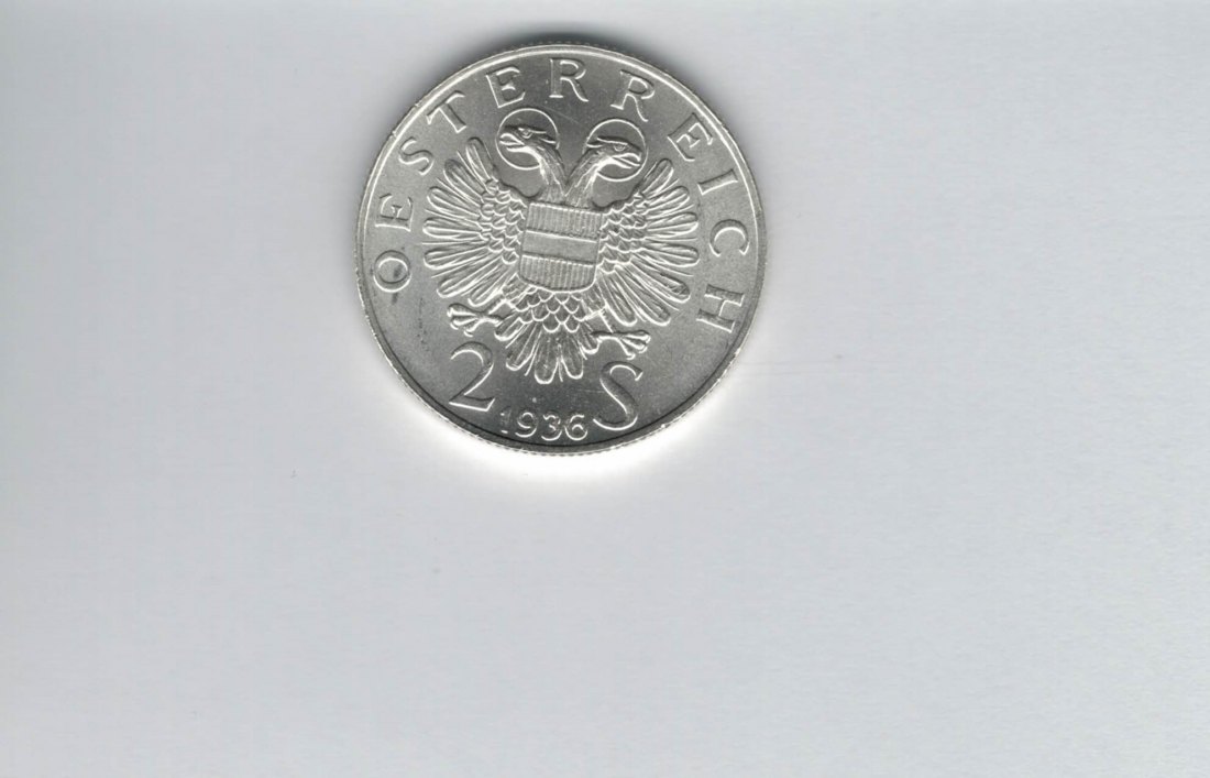  2 Schilling 1936 Prinz Eugen von Savoyen 7,68g fein Ag 1. Rep Österreich Spittalgold9800 (2074/8   