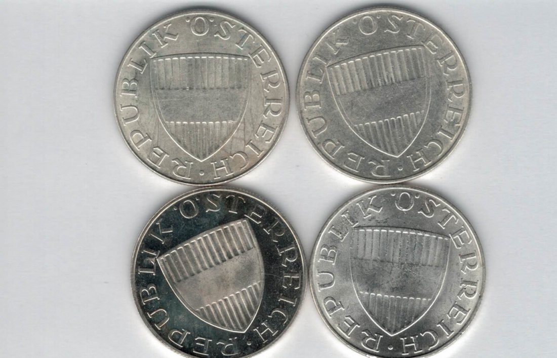  10 Schilling 1970 1971 1972 1973 silber á 4,8g fein Österreich 2. Republik Spittalgold9800 (4785)197   