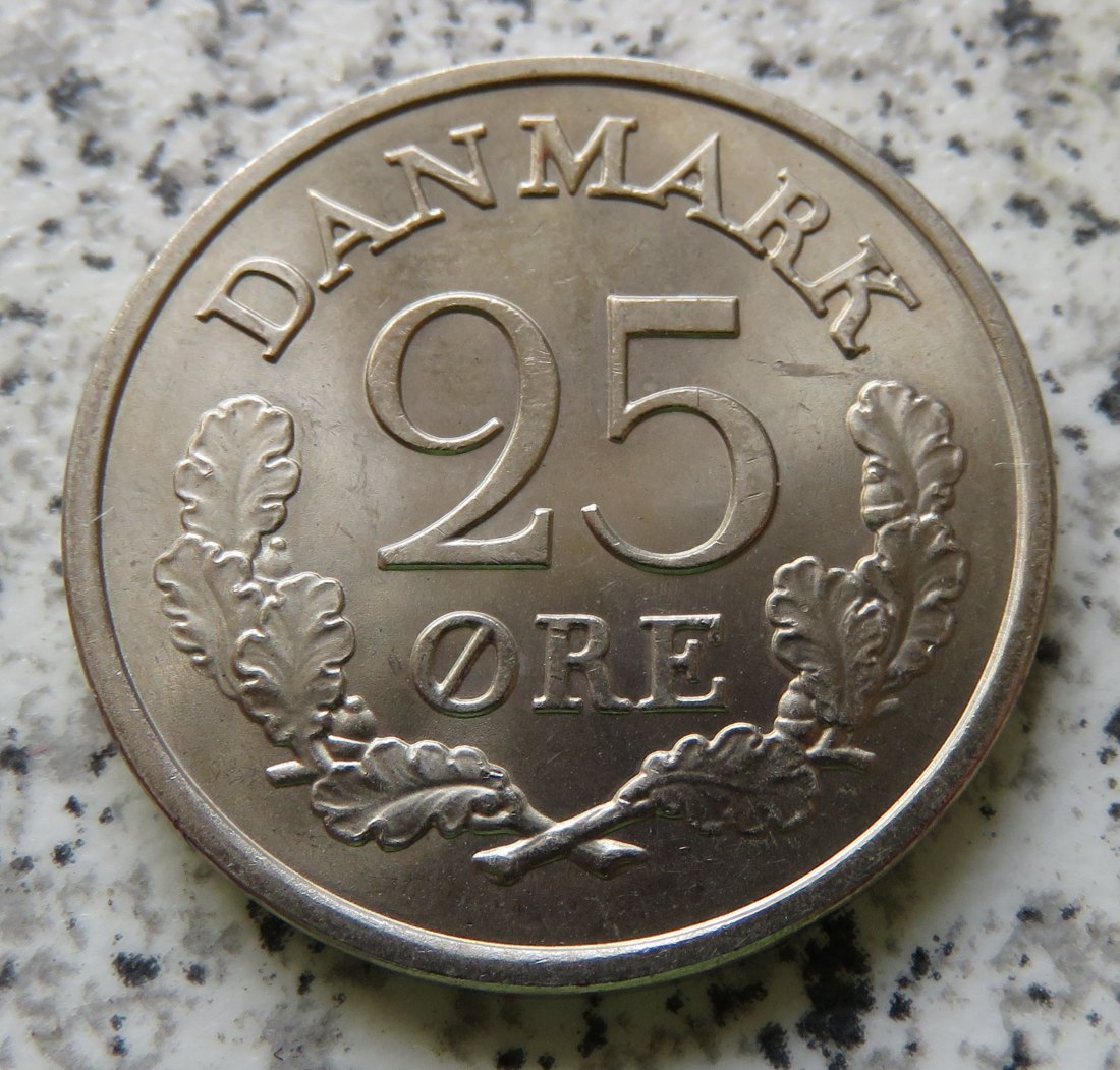  Dänemark 25 Öre 1960, bester Jahrgang   