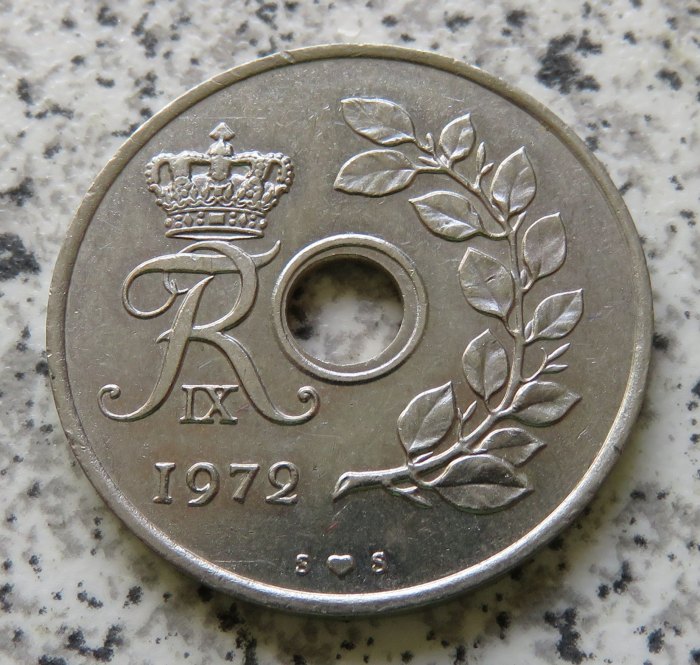  Dänemark 25 Öre 1972, KM 855.2   