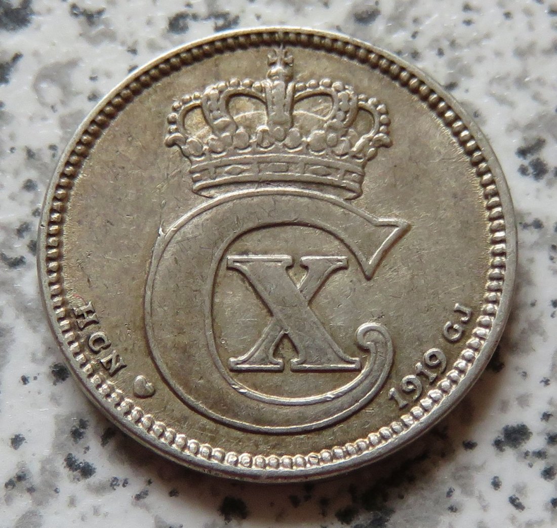  Dänemark 25 Öre 1919, KM 815.2   