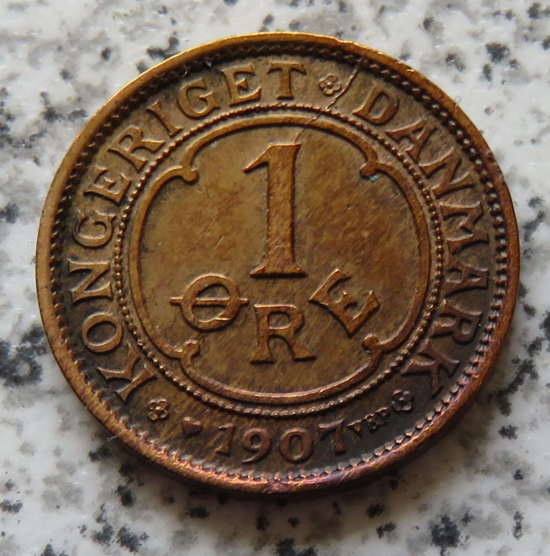  Dänemark 1 Öre 1907   